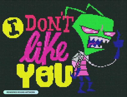 Diamond Painting I Don't Like You 17" x 13" (42.6cm x 32.8cm) / Round With 10 Colors Including 2 ABs / 17,784