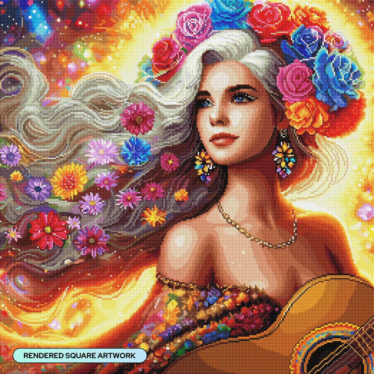 Diamond Painting I Love You Too Much 25.6" x 25.6" (65cm x 65cm) / Square with 93 Colors including 6 ABs and 3 Fairy Dust Diamonds / 68,121