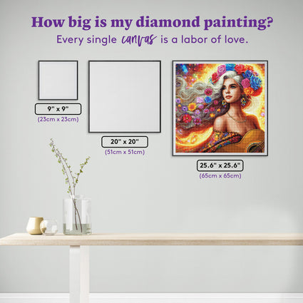 Diamond Painting I Love You Too Much 25.6" x 25.6" (65cm x 65cm) / Square with 93 Colors including 6 ABs and 3 Fairy Dust Diamonds / 68,121