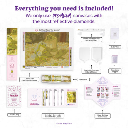 Diamond Painting If Your Heart is True, Your Dreams Come True 17" x 13" (42.8cm x 32.8cm) / Square with 26 Colors including 2 ABs and 3 Fairy Dust Diamonds / 22,704