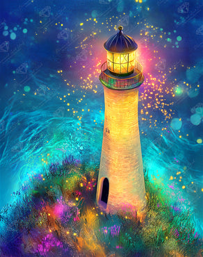 Diamond Painting In a Sea of Love 22" x 28" (55.8cm x 70.7cm) / Square with 54 Colors including 3 ABs and 3 Fairy Dust Diamonds / 63,616