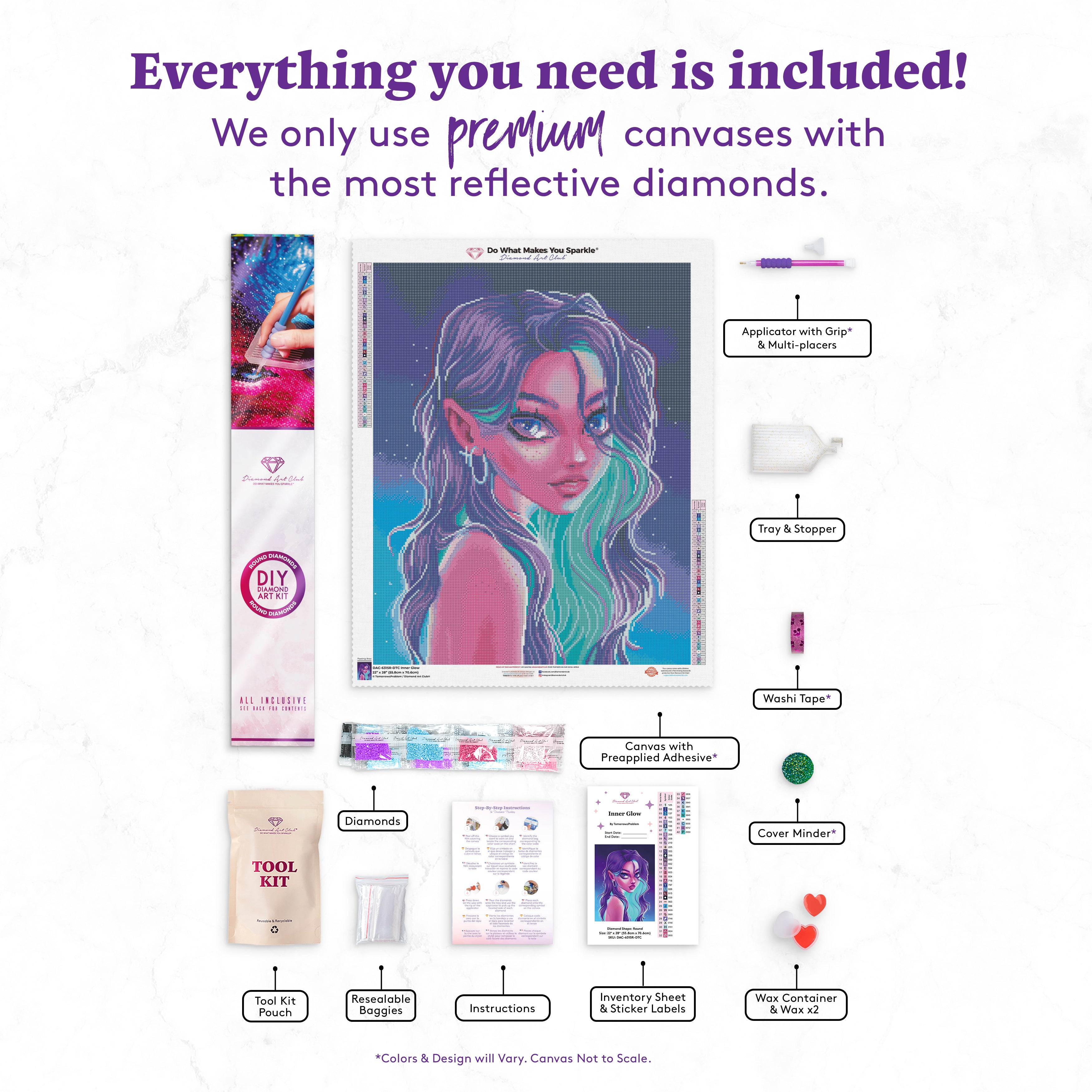 Luminous Flutter Diamond Painting Kit – Heartful Diamonds