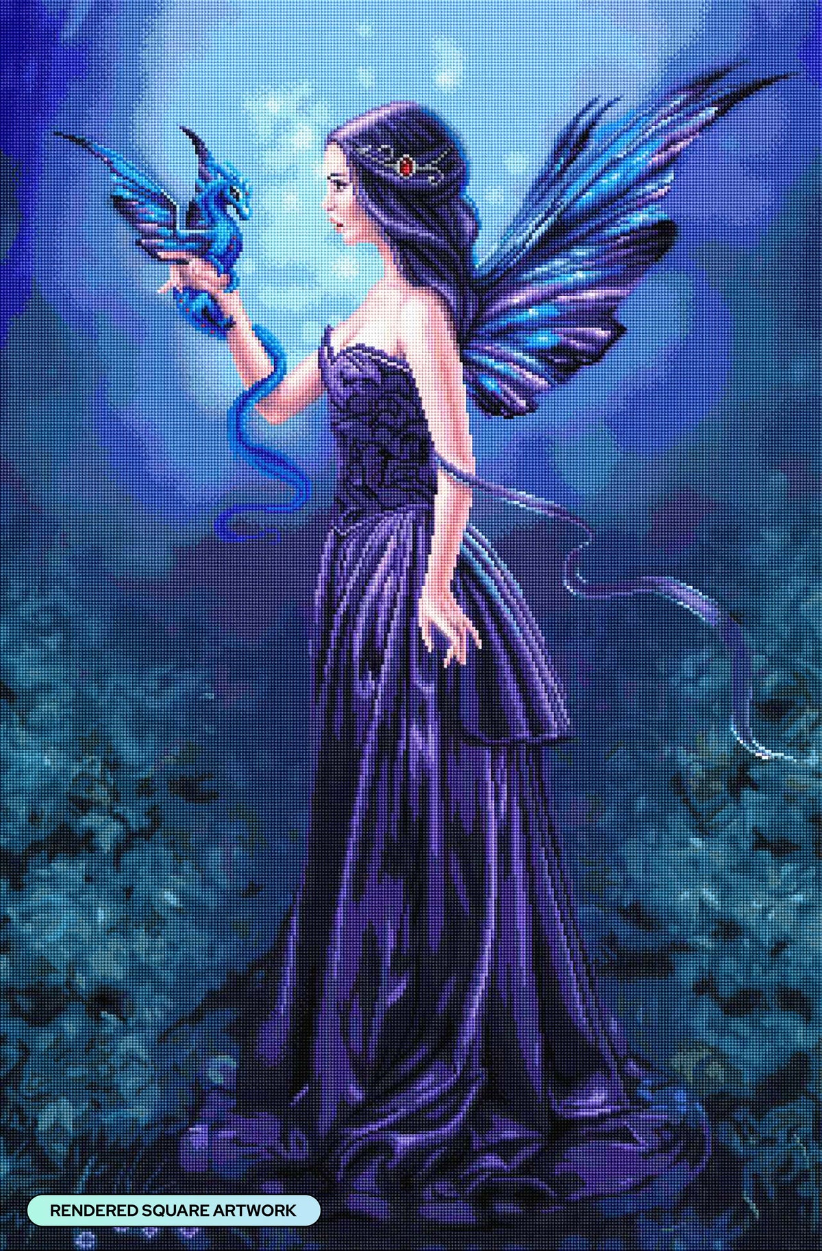 Diamond Painting Iridescent 25.6" x 39" (65cm x 98.8cm) / Square with 55 Colors including 2 ABs and 1 Electro Diamond and 3 Iridescent Diamonds and 4 Fairy Dust Diamonds / 103,617