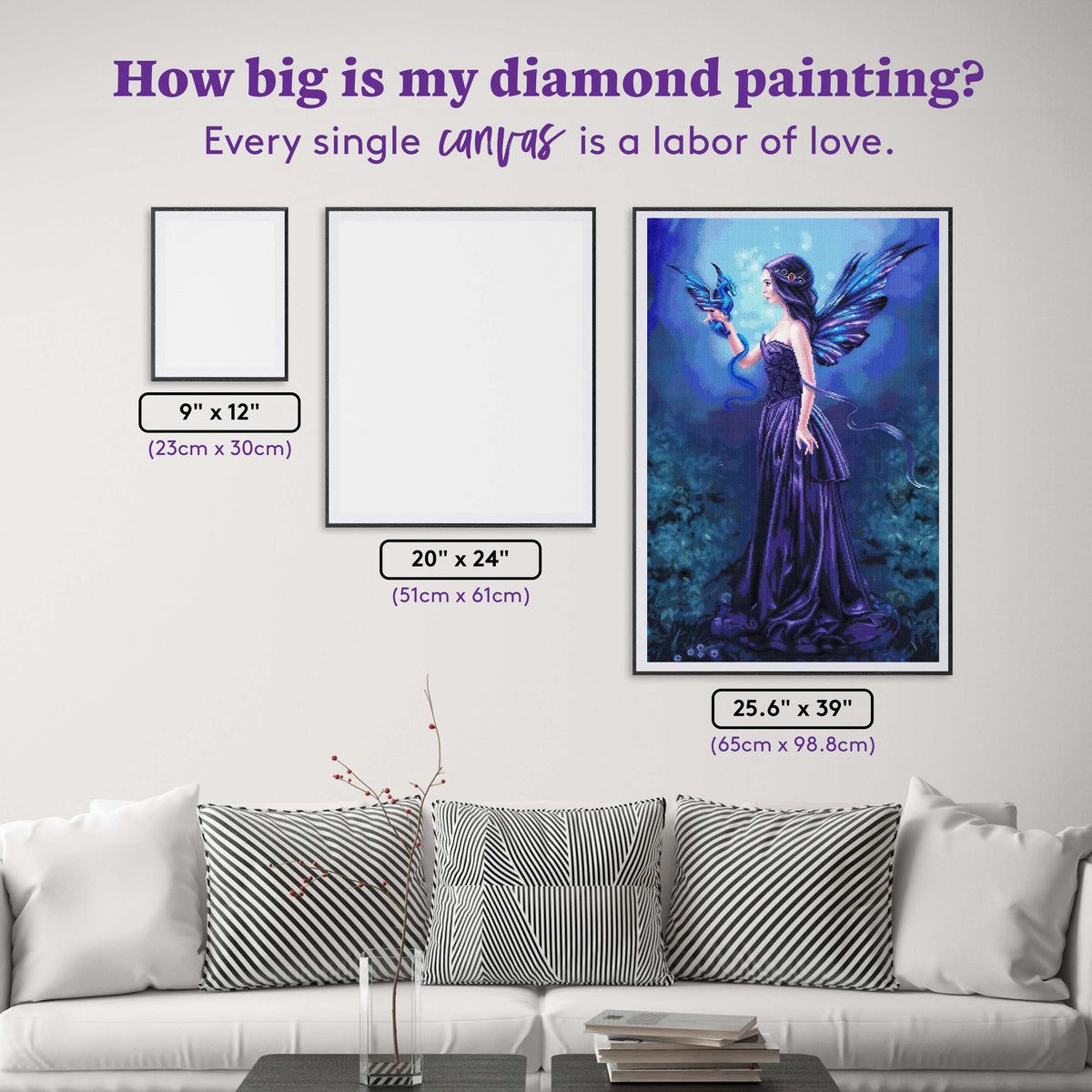 Diamond Painting Iridescent 25.6" x 39" (65cm x 98.8cm) / Square with 55 Colors including 2 ABs and 1 Electro Diamond and 3 Iridescent Diamonds and 4 Fairy Dust Diamonds / 103,617