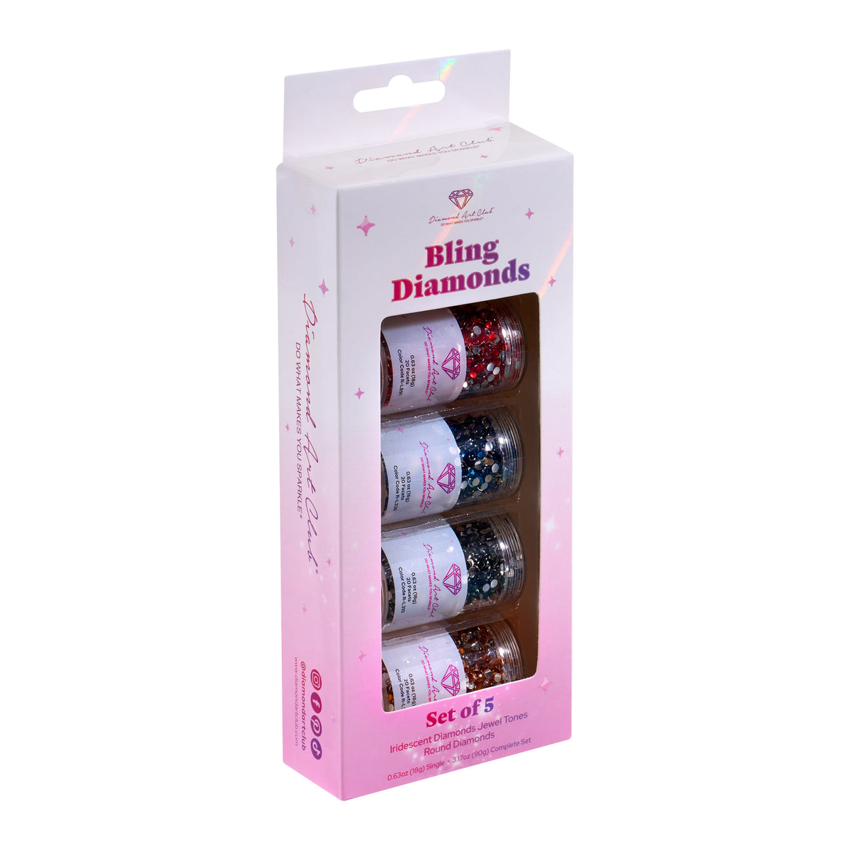 Diamond Painting Iridescent - Jewel Tones Round (Set of 5)