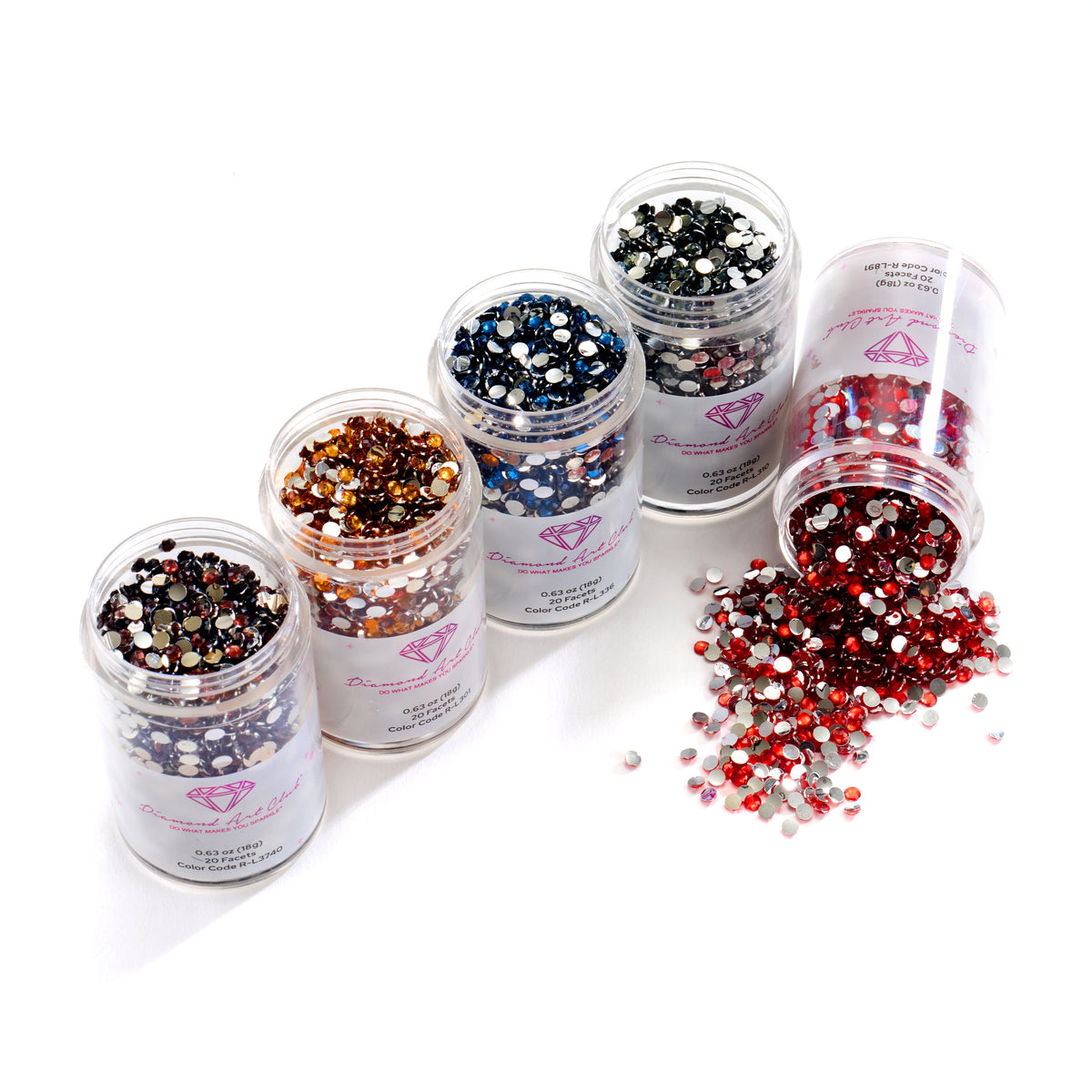 Diamond Painting Iridescent - Jewel Tones Round (Set of 5)