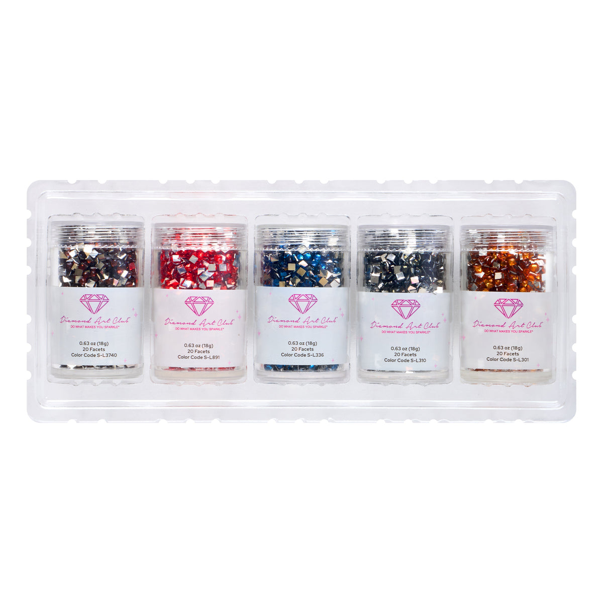 Diamond Painting Iridescent - Jewel Tones Square  (Set of 5)