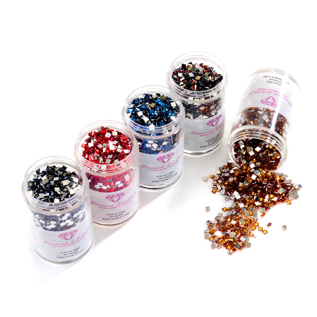 Diamond Painting Iridescent - Jewel Tones Square  (Set of 5)