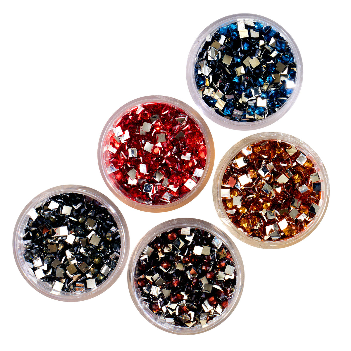 Diamond Painting Iridescent - Jewel Tones Square  (Set of 5)