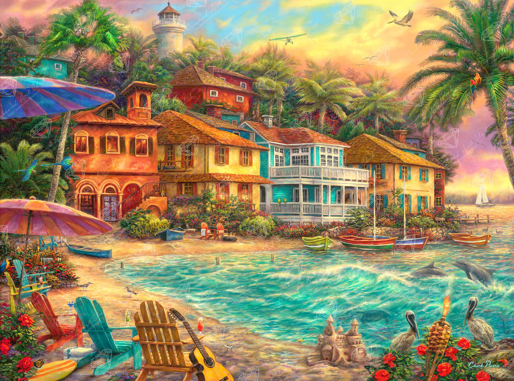 Island Time — 29.1″ x 21.6" Square 49 Colors Including 3 ABs 62 856