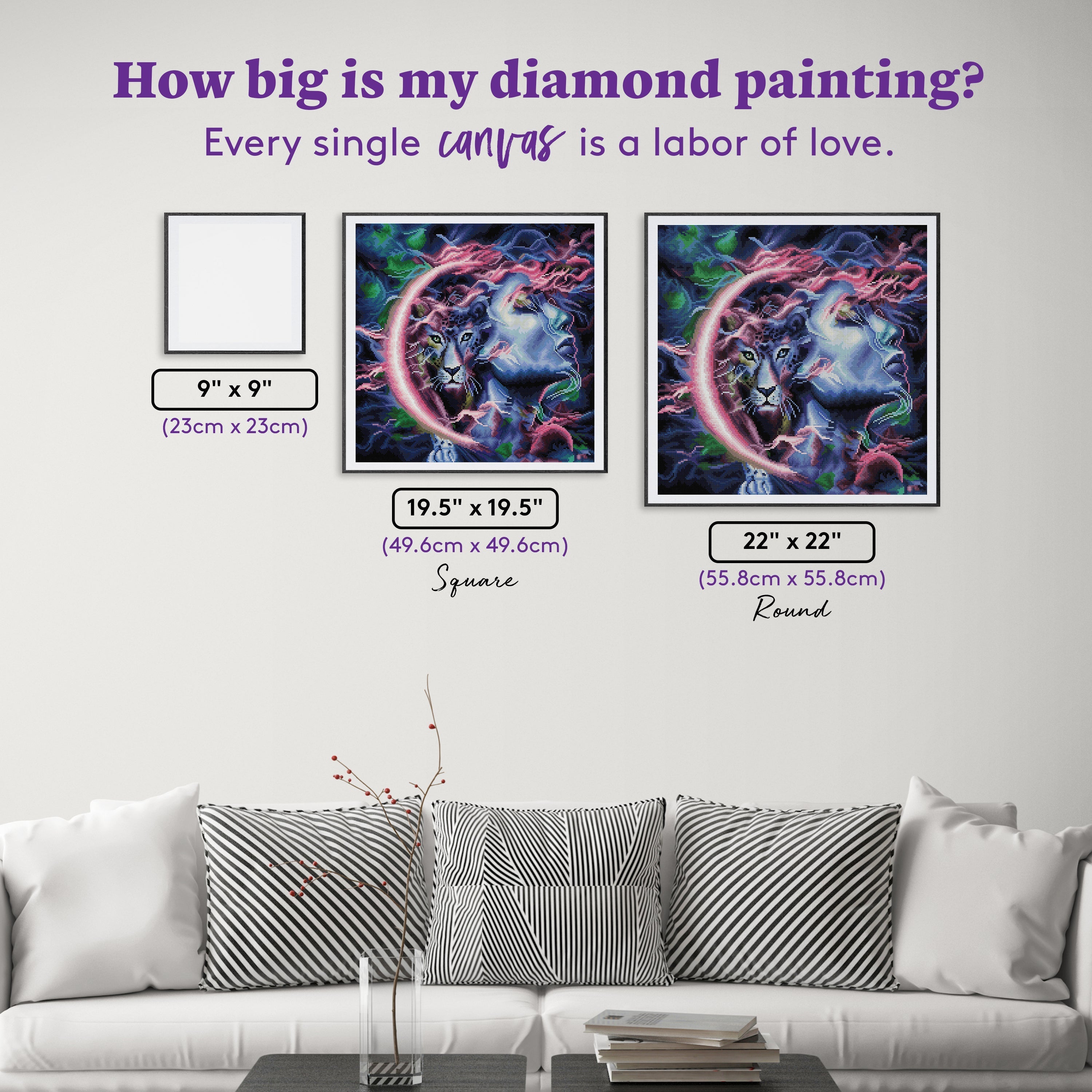 5D Diamond Art Painting Moon,Large Diamond Painting Kits for