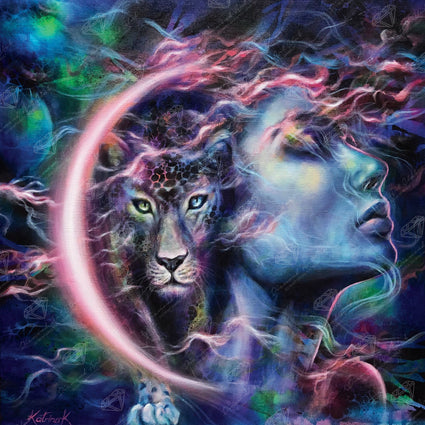 Diamond Painting Jaguar of the Crescent Moon