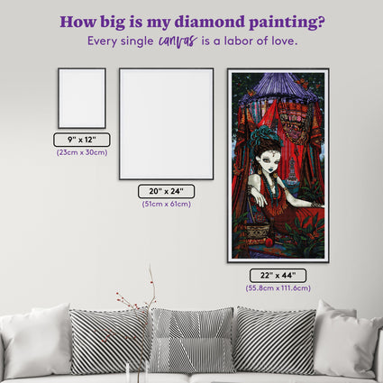 Diamond Painting Jeniya 22" x 44" (55.8cm x 111.6cm) / Square with 63 Colors including 2 ABs, 1 Electro Diamonds, and 2 Fairy Dust Diamonds / 100,352