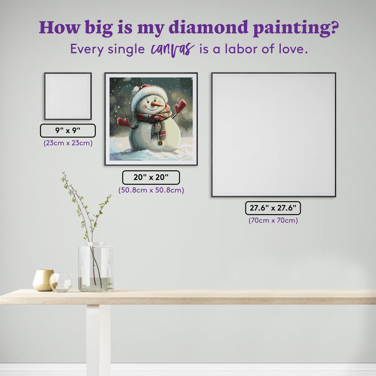 Diamond Painting Mobile Phone Stand Snowman – Jules' Diamond Art