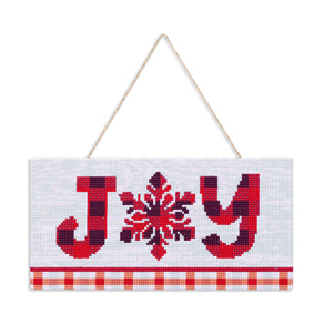 Diamond Painting Joy - Hanging Sign 6" x 12" (14.7cm x 29.7cm) / Square with 8 Colors including 1 AB and 1 Fairy Dust Diamonds / 7,021