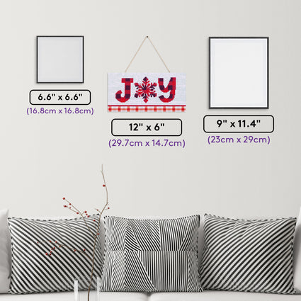 Diamond Painting Joy - Hanging Sign 6" x 12" (14.7cm x 29.7cm) / Square with 8 Colors including 1 AB and 1 Fairy Dust Diamonds / 7,021