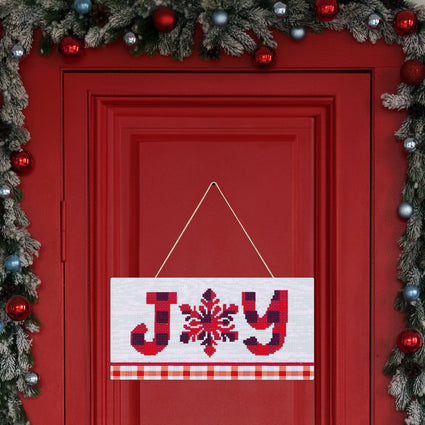 Diamond Painting Joy - Hanging Sign 6" x 12" (14.7cm x 29.7cm) / Square with 8 Colors including 1 AB and 1 Fairy Dust Diamonds / 7,021