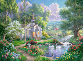 Diamond Painting Joyful Chapel 37.4" x 27.6" (94.8cm x 69.9cm) / Square with 73 Colors including 2 ABs and 1 Iridescent Diamond and 3 Fairy Dust Diamonds / 107,061