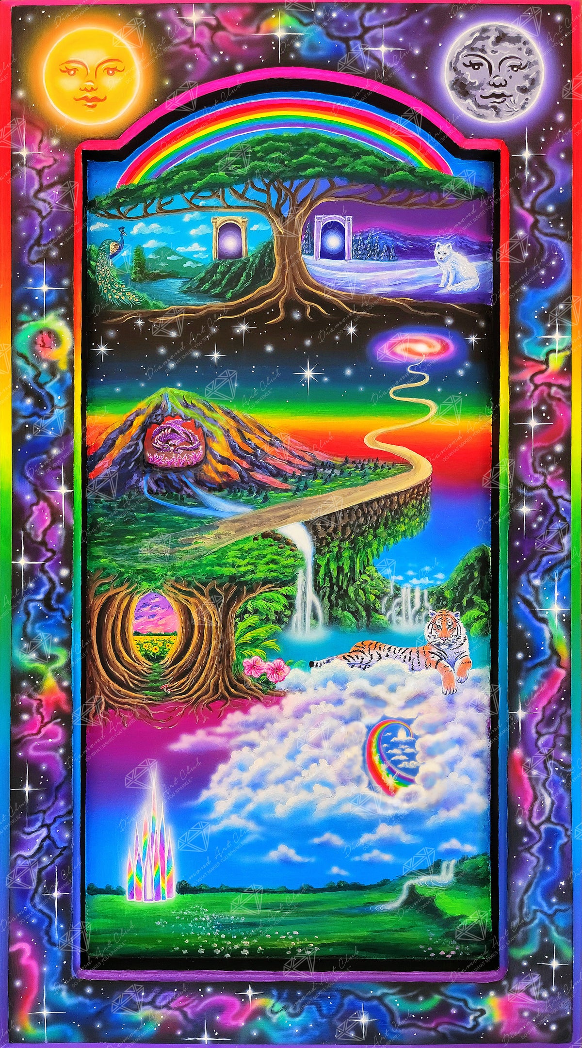 Diamond Painting Joyful Journey 27.6" x 49.6" (69.9cm x 125.9cm) / Square with 81 Colors including 1 AB and 6 Fairy Dust Diamonds / 142,186
