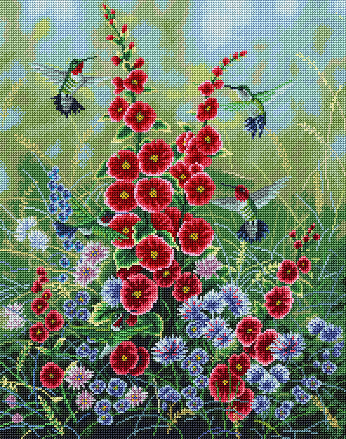 Diamond Painting Joys of Summer 22" x 28" (56cm x 71cm) / Round with 55 Colors including 4 ABs / 50,148