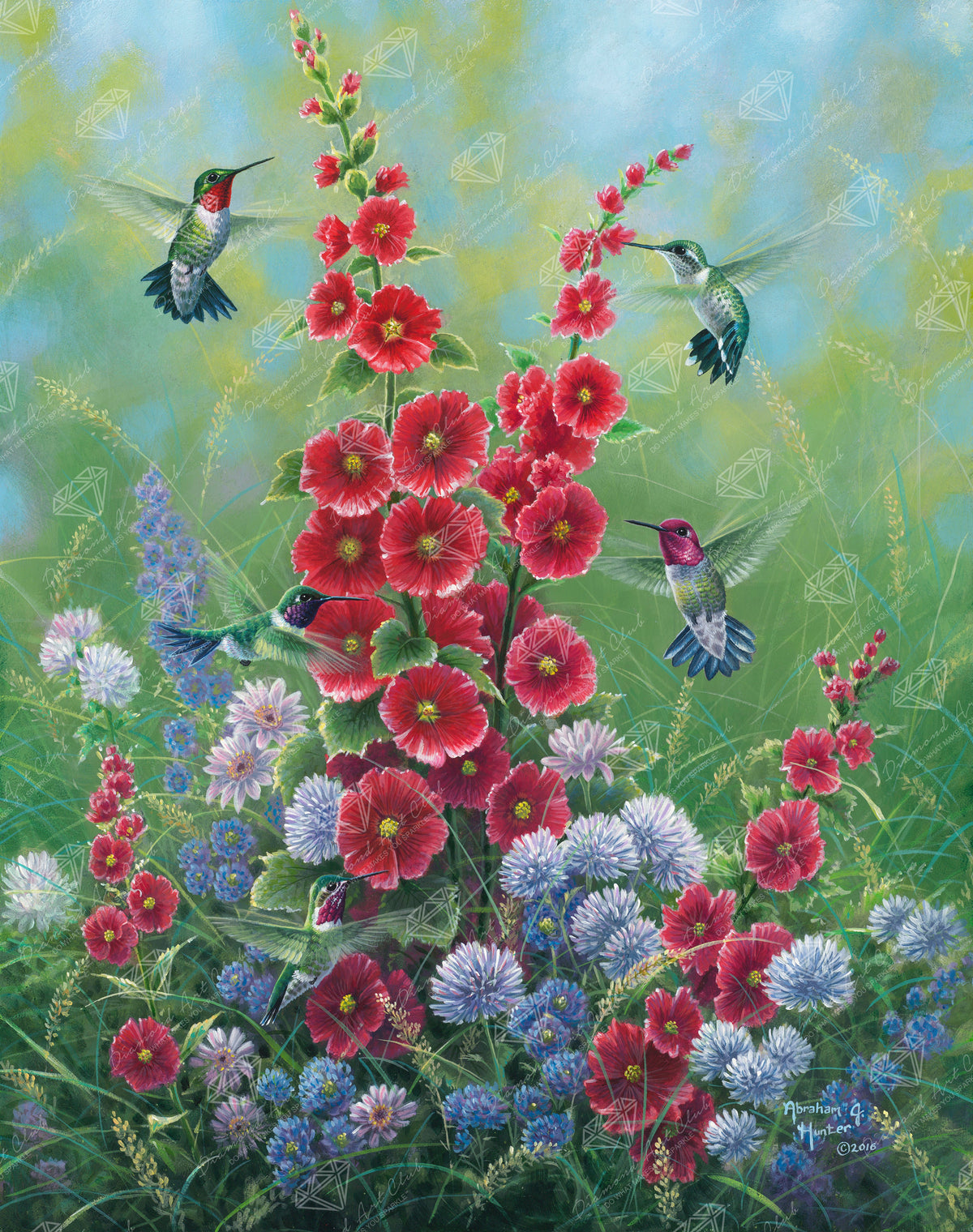Diamond Painting Joys of Summer 22" x 28" (56cm x 71cm) / Round with 55 Colors including 4 ABs / 50,148