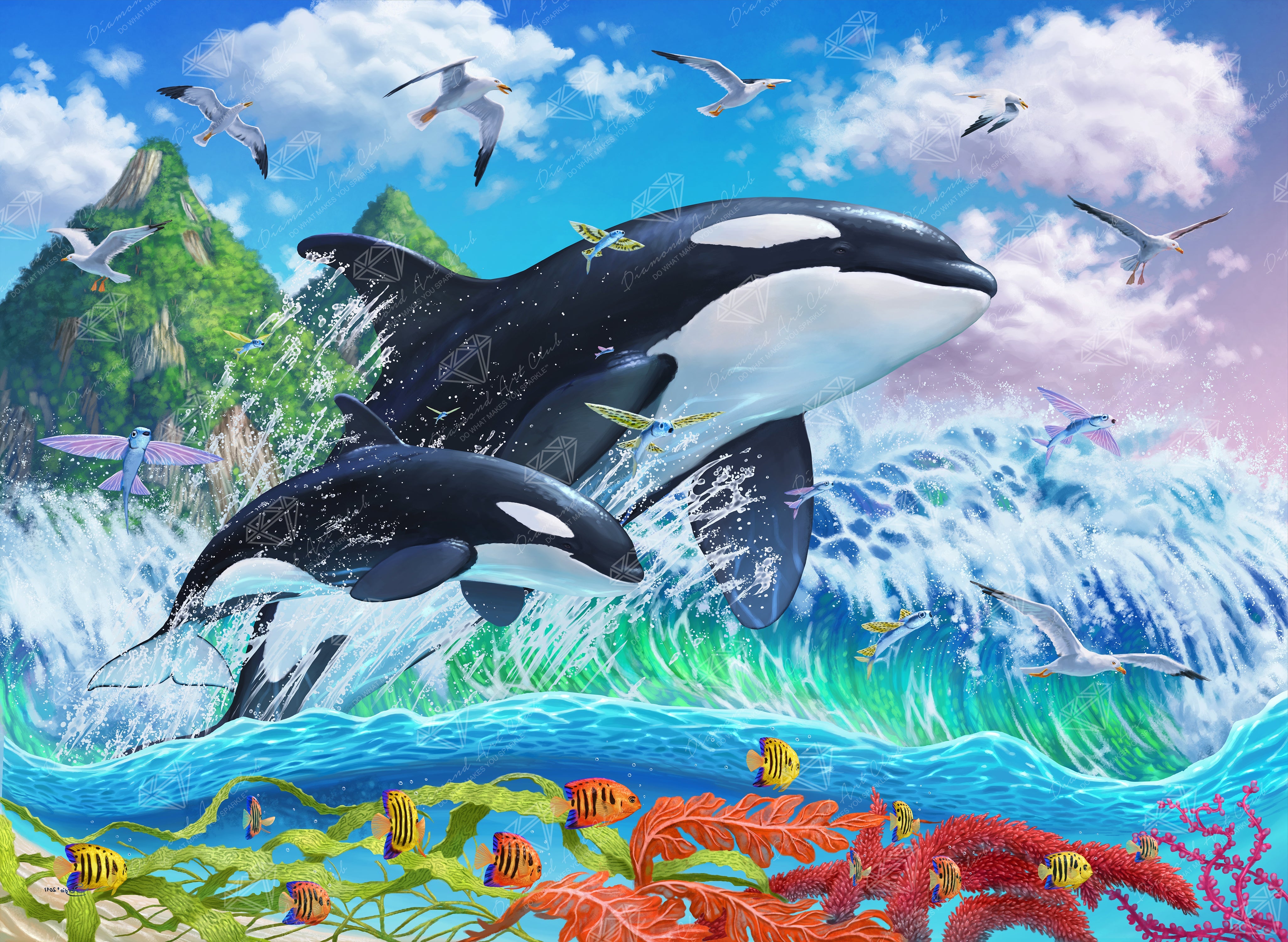 ダイヤモンドアートクラブ Orca Sunset Orca Sunset – Diamond Art Club