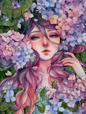 Diamond Painting June Blooms 22" x 29" (55.6cm x 73.7cm) / Round with 90 Colors including 2 ABs and 4 Fairy Dust Diamonds / 54,136
