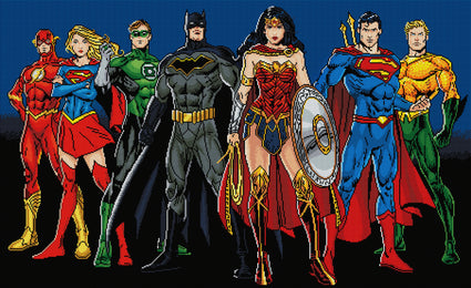 Diamond Painting Justice League™ 44.9" x 27.6" (114cm x 70cm) / Square With 40 Colors Including 4 ABs / 125,204