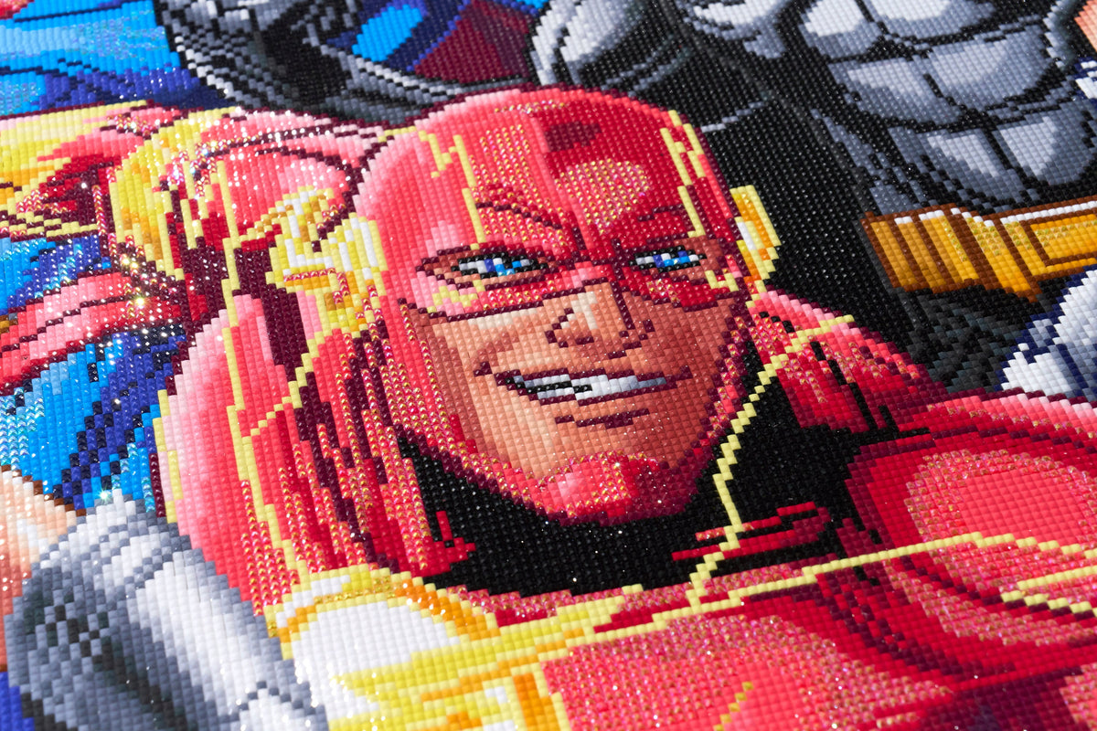 Diamond Painting Justice League of America™ 42.1" x 27.6" (107cm x 70cm) / Square With 66 Colors Including 4 ABs / 117,448