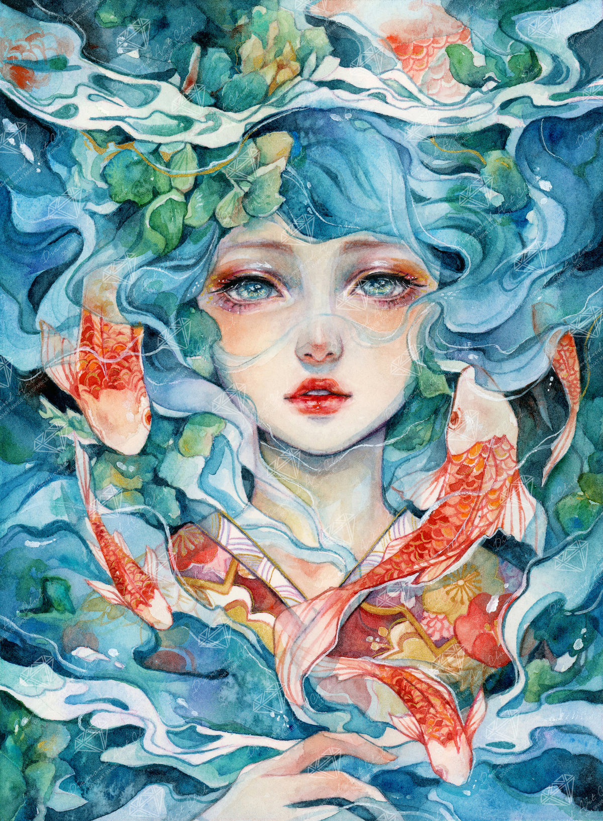 Diamond Painting Kakomu 22" x 30" (55.8cm x 75.9cm) / Square with 91 Colors including 2 ABs and 1 Electro Diamond and 4 Fairy Dust Diamonds / 68,320