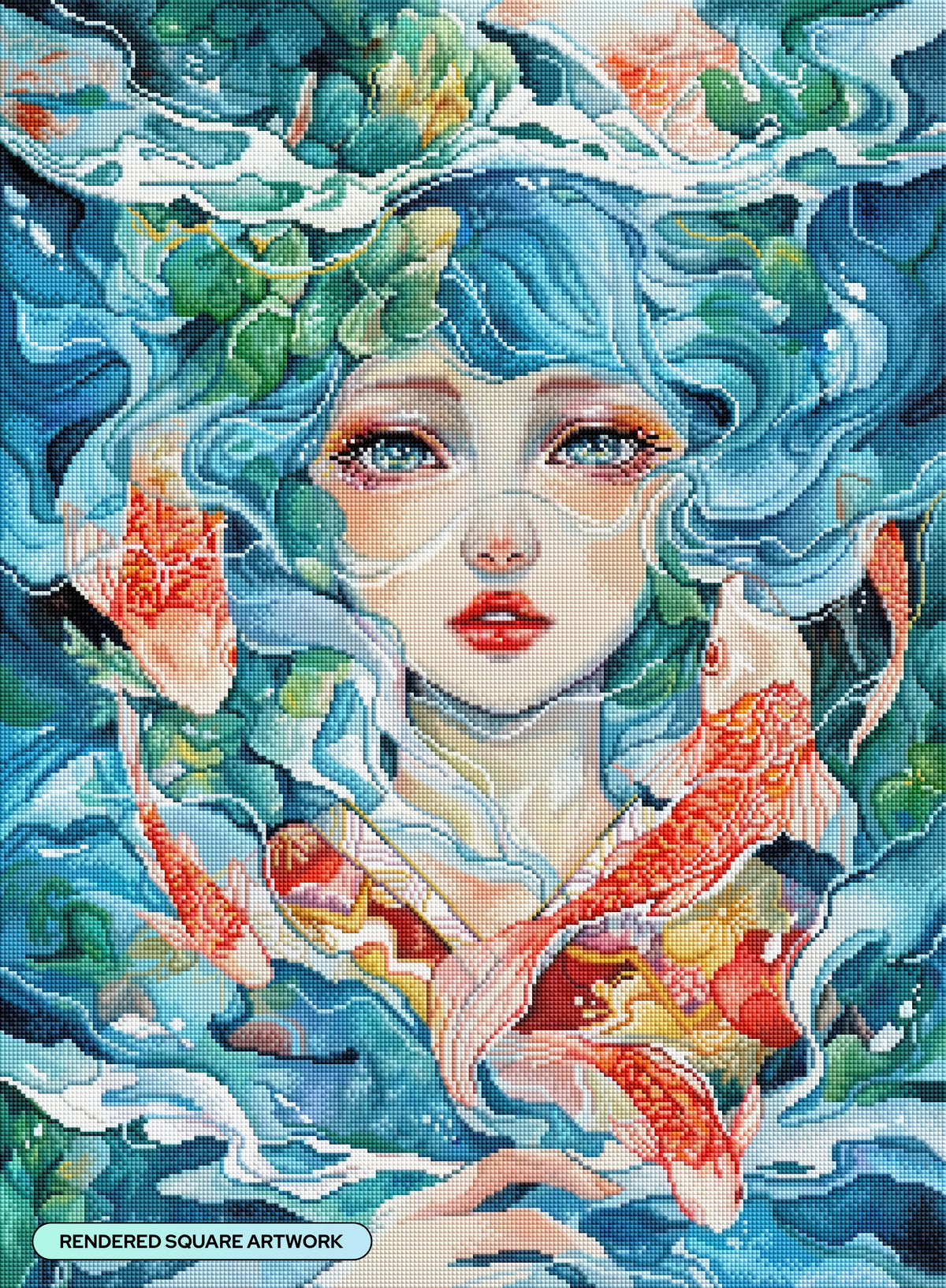 Diamond Painting Kakomu 22" x 30" (55.8cm x 75.9cm) / Square with 91 Colors including 2 ABs and 1 Electro Diamond and 4 Fairy Dust Diamonds / 68,320