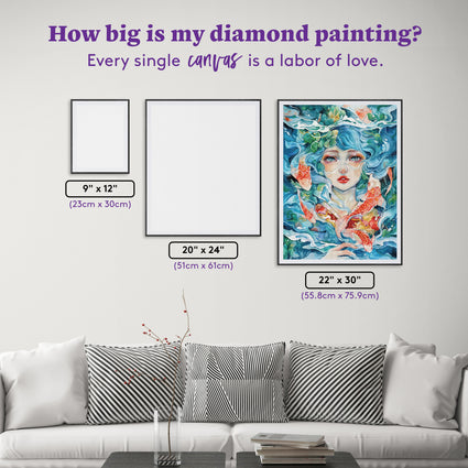 Diamond Painting Kakomu 22" x 30" (55.8cm x 75.9cm) / Square with 91 Colors including 2 ABs and 1 Electro Diamond and 4 Fairy Dust Diamonds / 68,320