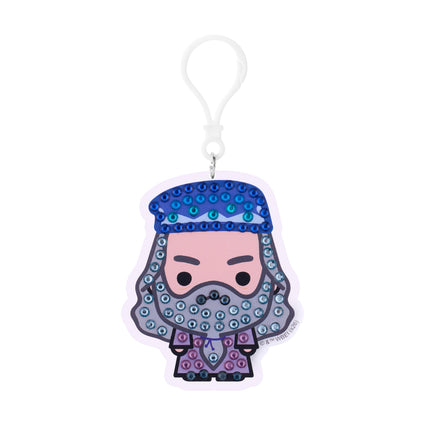 Diamond Painting Keychain - Albus Dumbledore 2.7" x 3.3" (6.9cm x 8.5cm) / Round With 6 Colors including 6 Iridescent Diamonds / 220