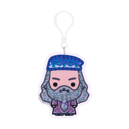 Diamond Painting Keychain - Albus Dumbledore 2.7" x 3.3" (6.9cm x 8.5cm) / Round With 6 Colors including 6 Iridescent Diamonds / 220