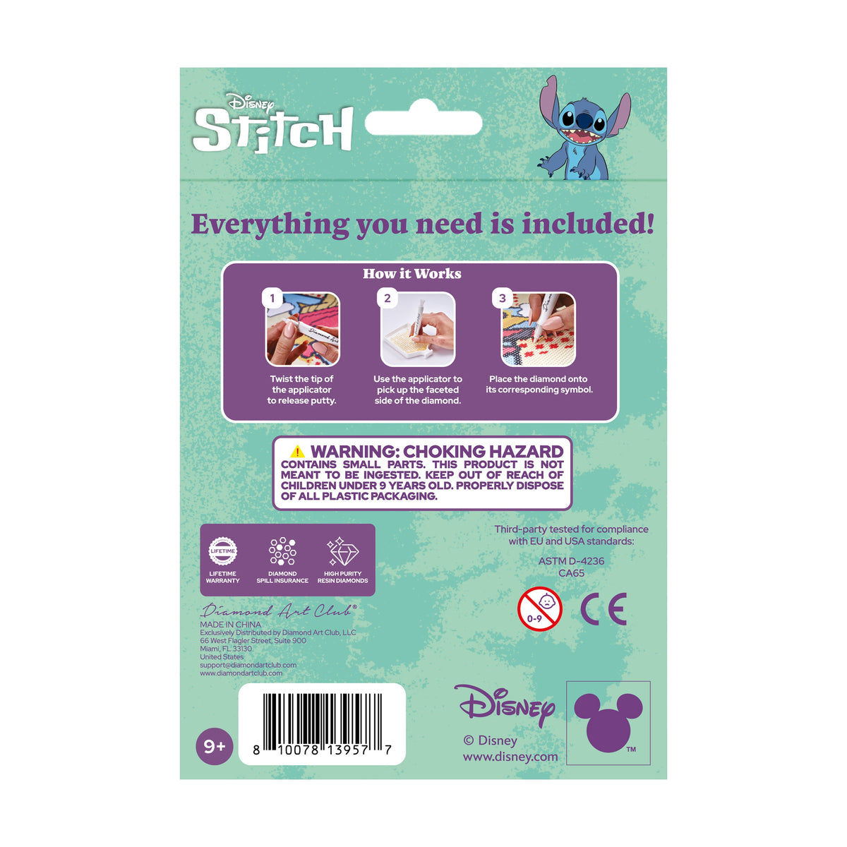 Diamond Painting Keychain - Angel 2.4" x 2.9" (6.1cm x 7.4cm) / Round With 3 Colors / 346