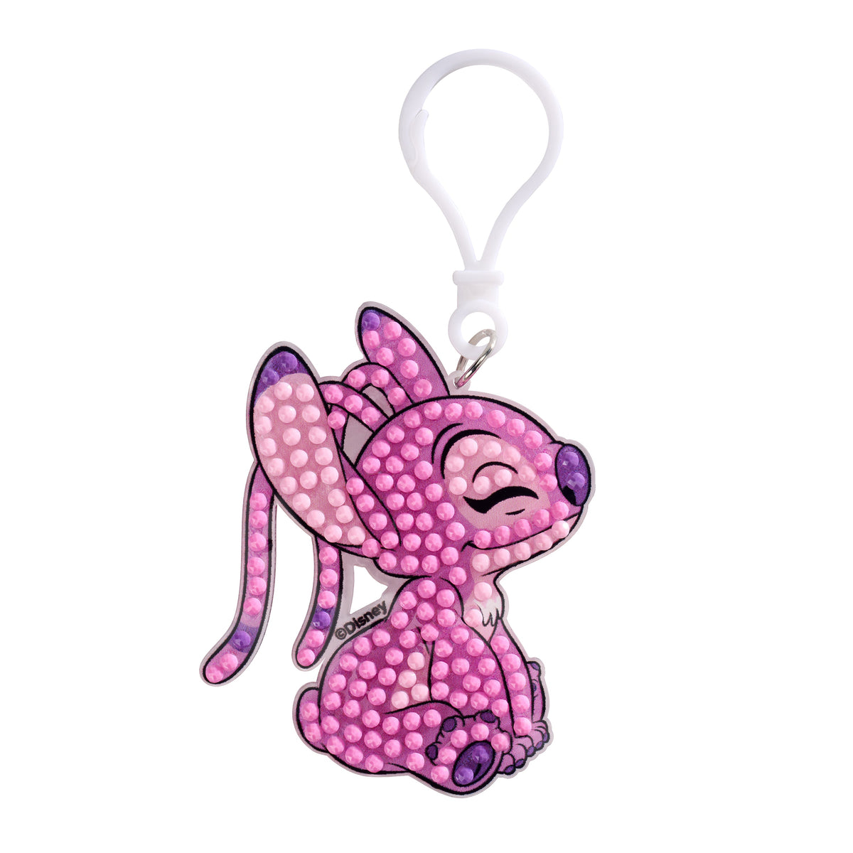 Diamond Painting Keychain - Angel 2.4" x 2.9" (6.1cm x 7.4cm) / Round With 3 Colors / 346