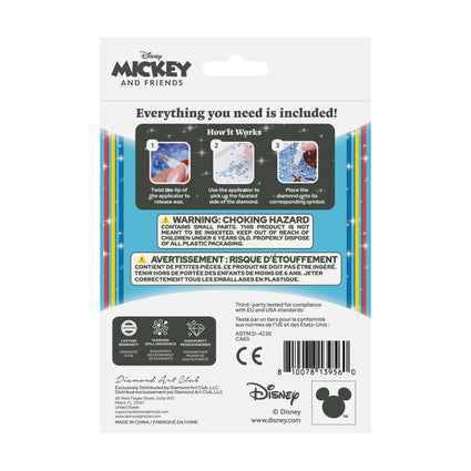 Diamond Painting Keychain - Dapper Donald 3.07" x 2.59" (7.8cm x 6.6cm) / Round With 5 Colors including 5 Iridescent Diamonds / 238