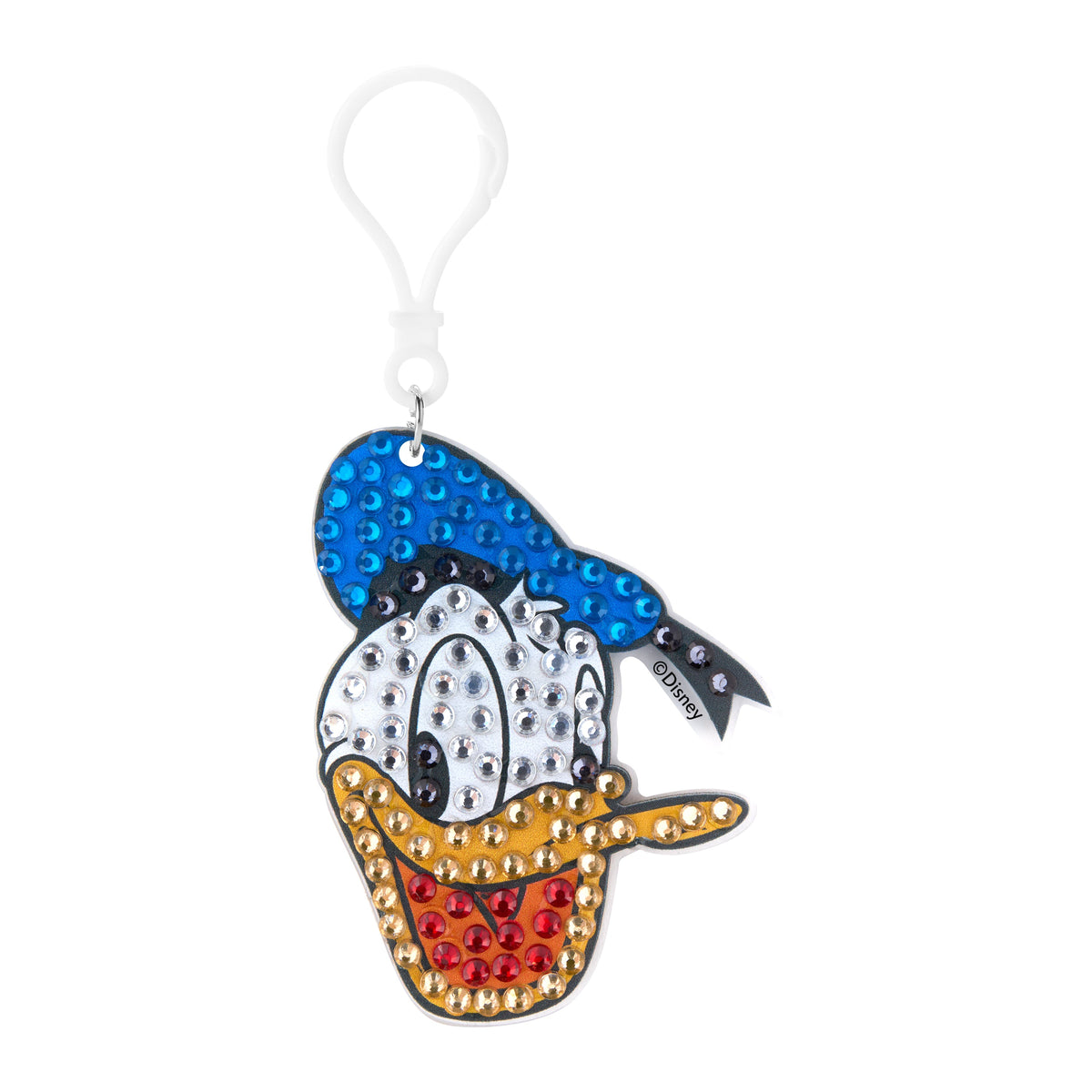 Diamond Painting Keychain - Dapper Donald 3.07" x 2.59" (7.8cm x 6.6cm) / Round With 5 Colors including 5 Iridescent Diamonds / 238