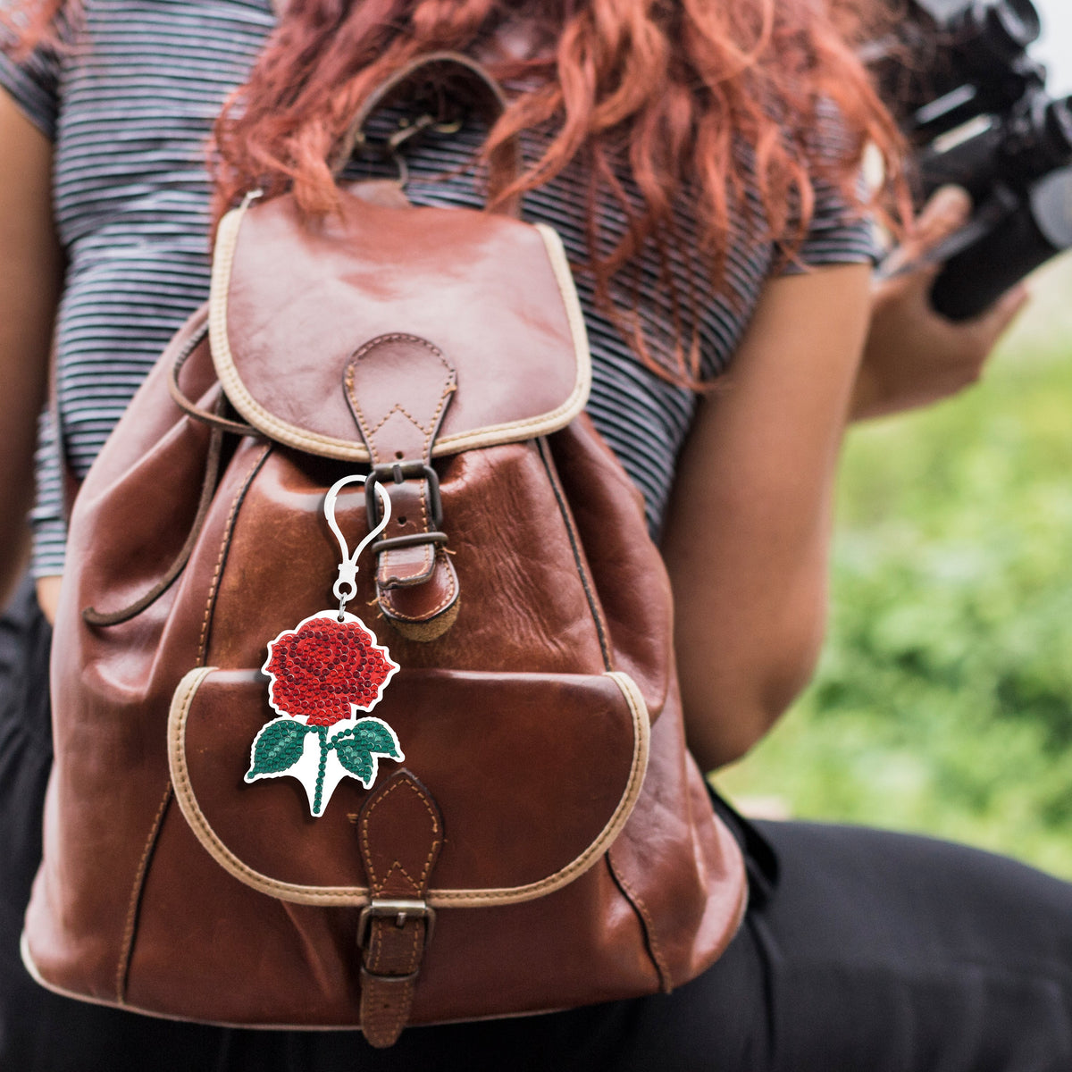 Diamond Painting Keychain - Enchanted Rose 3.15" x 2.55" (8cm x 6.5cm) / 0 / 0