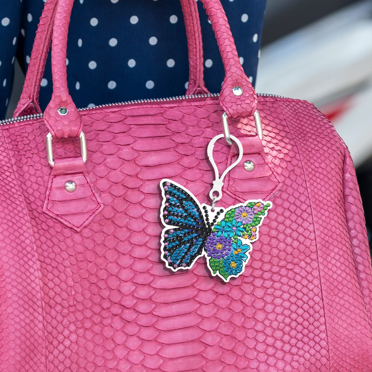 Diamond Painting Keychain - Flutter Bloom 3.15" x 2.55" (8cm x 6.5cm) / 0 / 0