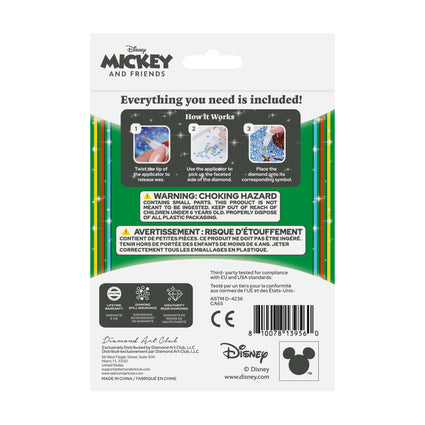 Diamond Painting Keychain - Goofy Grin 3.07" x 2.08" (7.8cm x 5.3cm) / Round With 5 Colors including 5 Iridescent Diamonds / 162