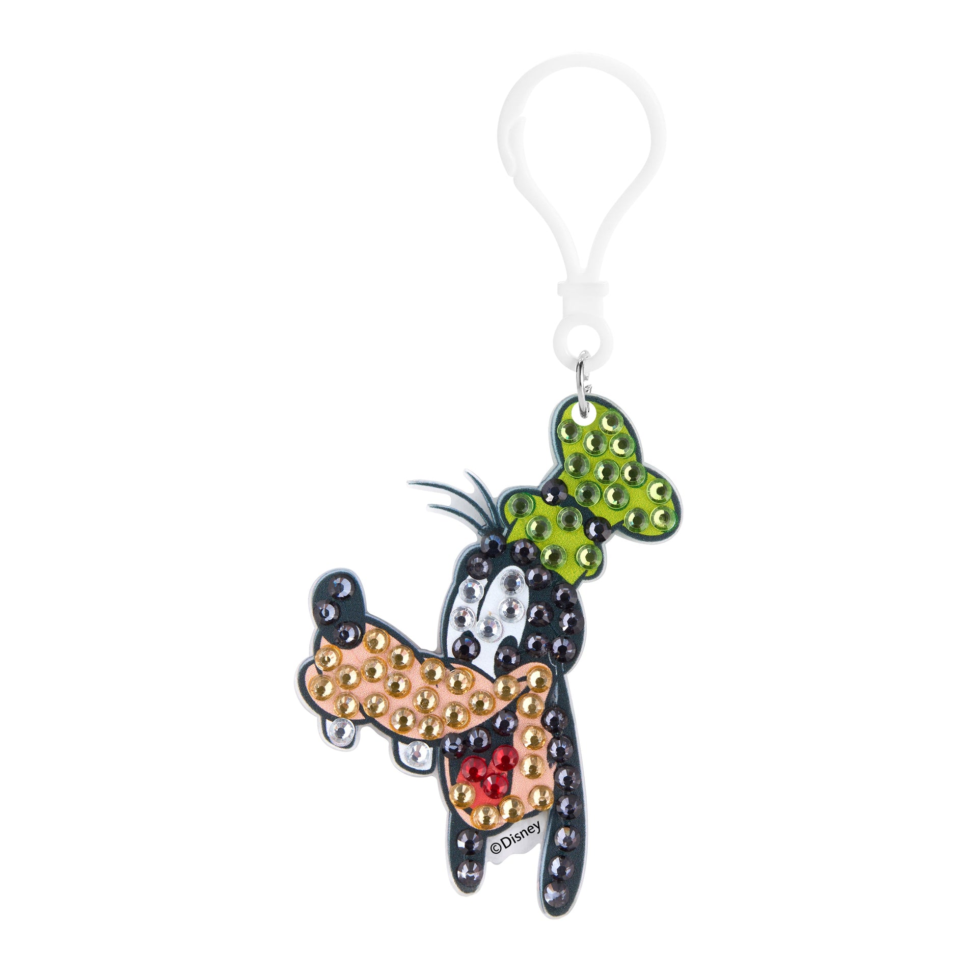 Diamond Painting Keychain - Goofy Grin 3.07" x 2.08" (7.8cm x 5.3cm) / Round With 5 Colors including 5 Iridescent Diamonds / 162