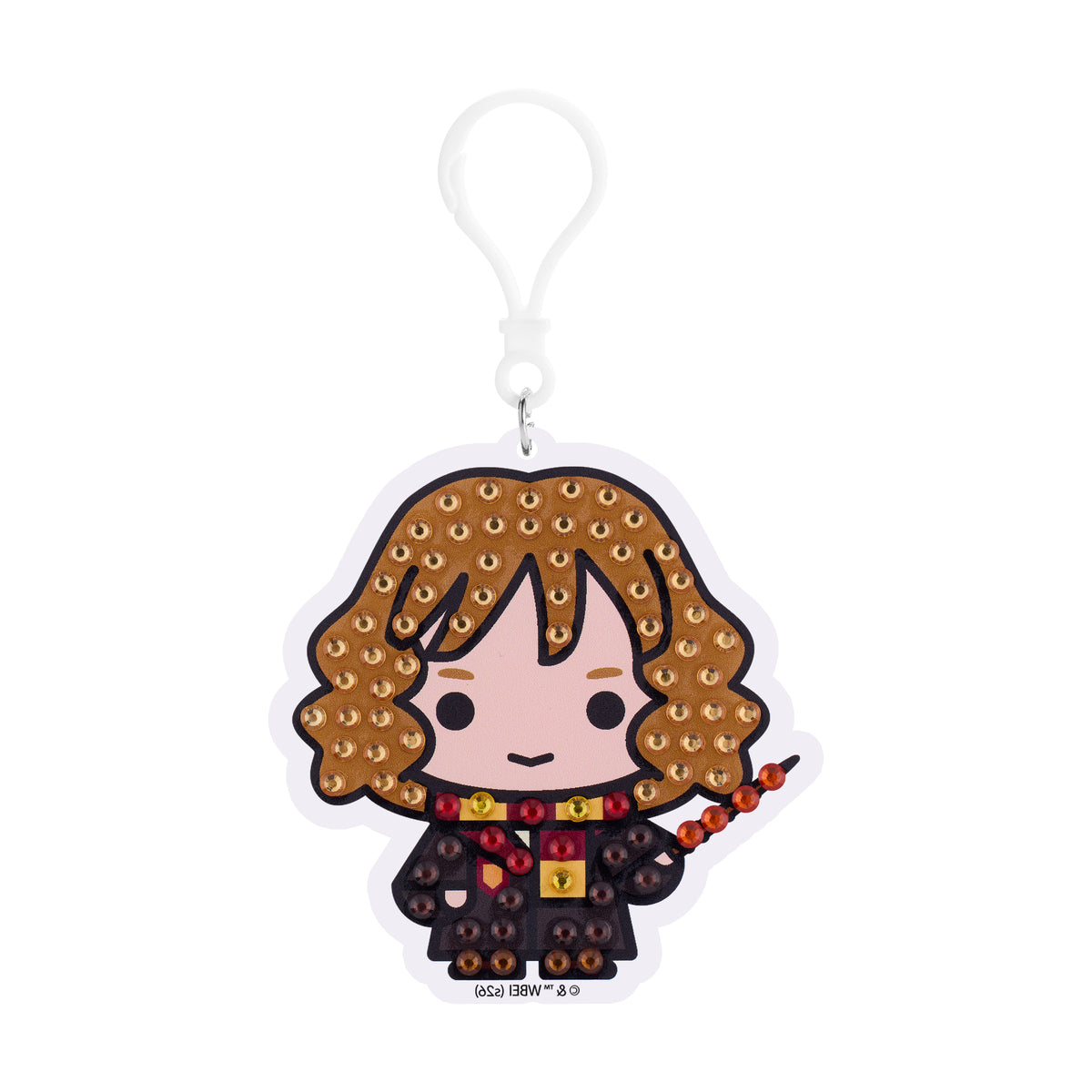 Diamond Painting Keychain - Hermione Granger 3.2" x 3.3" (8.2cm x 8.5cm) / Round With 6 Colors including 6 Iridescent Diamonds / 200