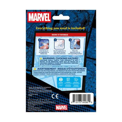 Diamond Painting Keychain - Invincible Iron Man 2.8" x 2.9" (7.3cm x 7.5cm) / Round With 7 Colors including 7 Iridescent Diamonds / 582