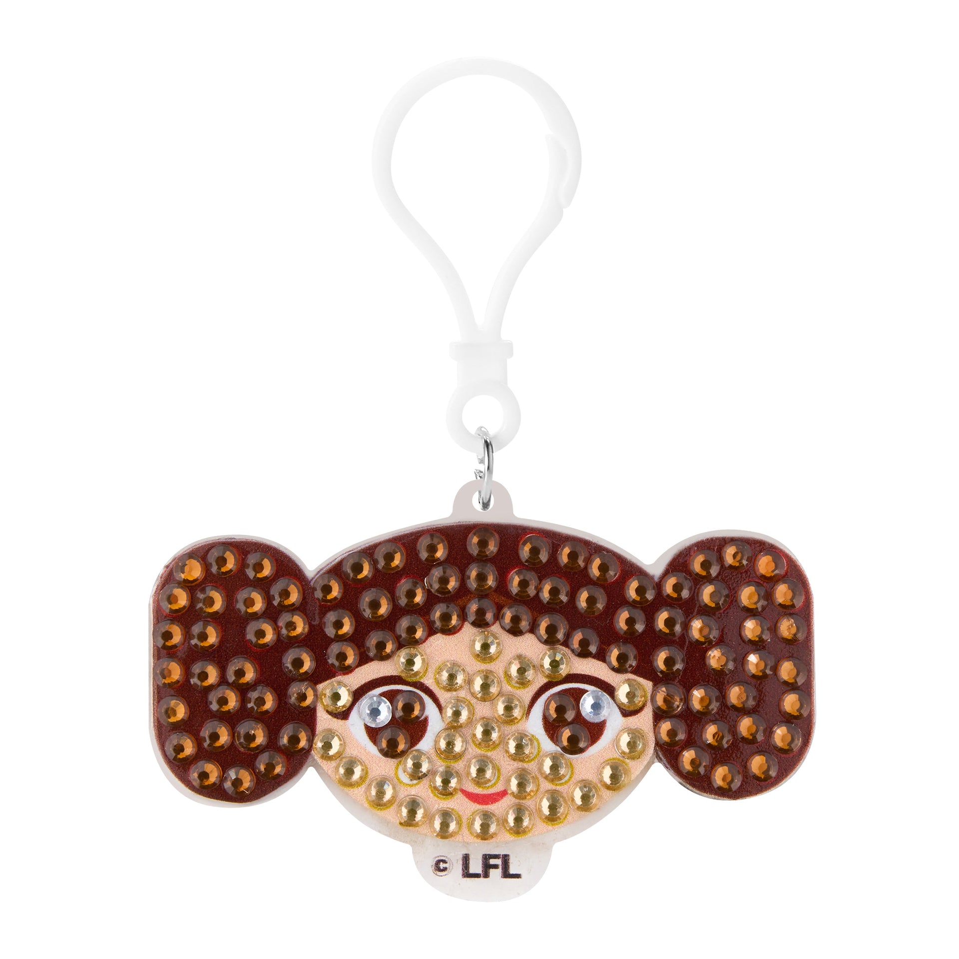 Diamond Painting Keychain - Leia’s Rebel Charm 3.14" x 1.77" (8cm x 4.5cm) / Round With 3 Colors including 3 Iridescent Diamonds / 228