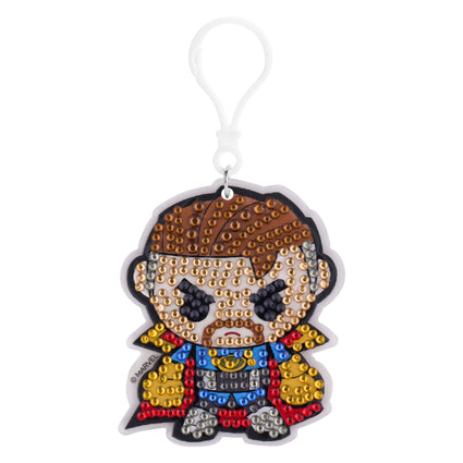 Diamond Painting Keychain - Sorcerer Supreme Dr. Strange 2.5" x 3" (6.5cm x 7.5cm) / Round With 9 Colors including 9 Iridescent Diamonds / 600