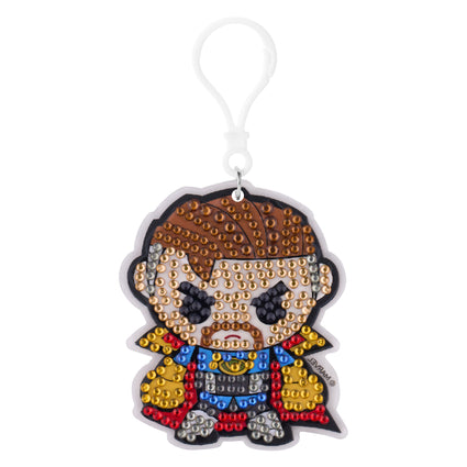 Diamond Painting Keychain - Sorcerer Supreme Dr. Strange 2.5" x 3" (6.5cm x 7.5cm) / Round With 9 Colors including 9 Iridescent Diamonds / 600