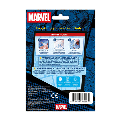 Diamond Painting Keychain - Super Soldier Captain America 3.2" x 2.9" (8.2cm x 7.5cm) / Round With 9 Colors including 9 Iridescent Diamonds / 708