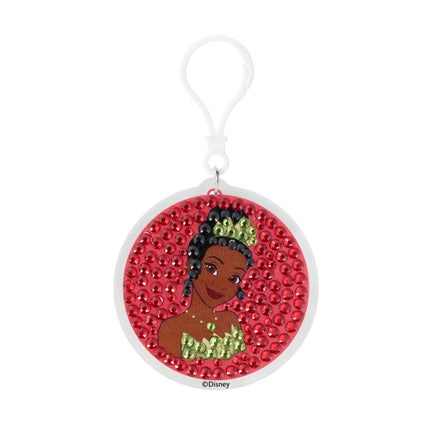 Diamond Painting Keychain - Tiana’s Bayou Beauty 2.6" x 2.5" (6.8cm x 6.5cm) / Round With 6 Colors including 6 Iridescent Diamonds / 286