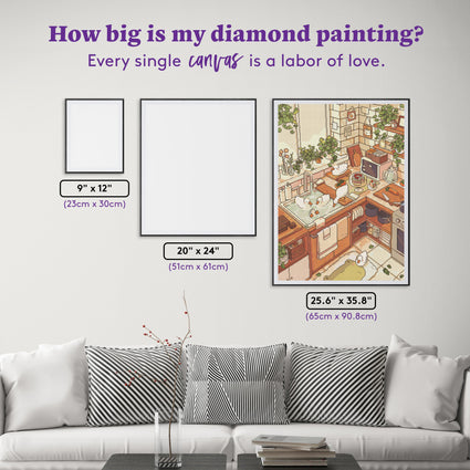 Diamond Painting Kitchen Ducks 25.6" x 35.8" (65cm x 90.8cm) / Square With 59 Colors Including 2 ABs and 4 Fairy Dust Diamonds / 95,265